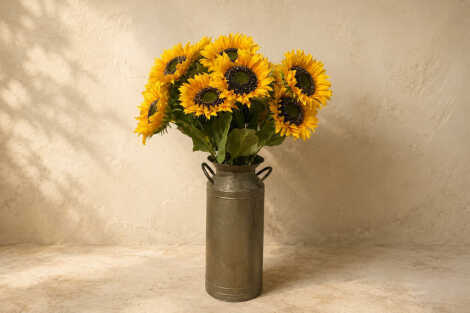 Rustic Sunflower Tin - Tall