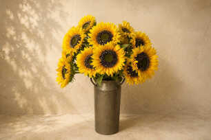 Rustic Sunflower Tin - Tall