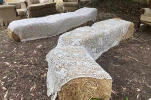 Vintage Lace for Hay Bales - Large