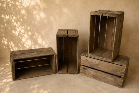 Extra-Large Fruit Crate - (Weathered tones)