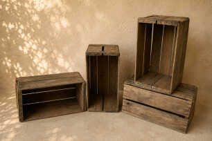 Extra-Large Fruit Crate - (Weathered tones)