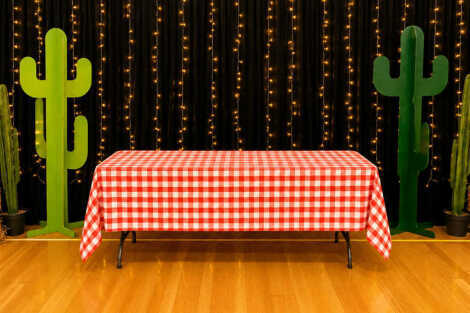 Red & White Chequered Tablecloths (259cm)