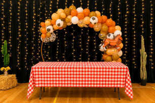 Red & White Chequered Tablecloths (259cm)