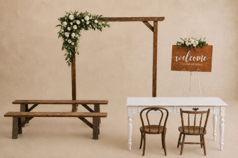 Rustic Bench Ceremony Package