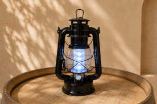Vintage Lantern Black (LED)