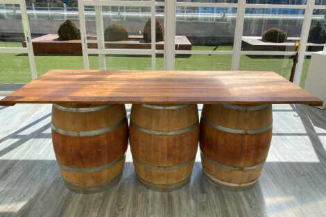 Triple Wine Barrel Bar - Large