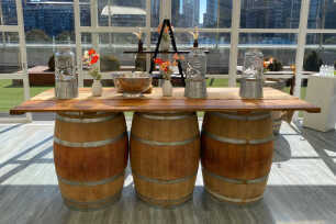 Triple Wine Barrel Bar - Large