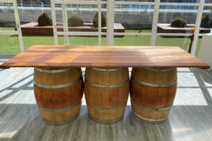 Triple Wine Barrel Bar - Large