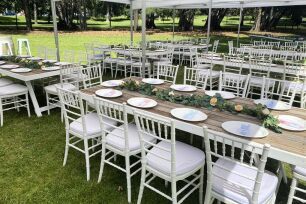 A corporate Christmas party in the Treasury Gardens, East Melbourne