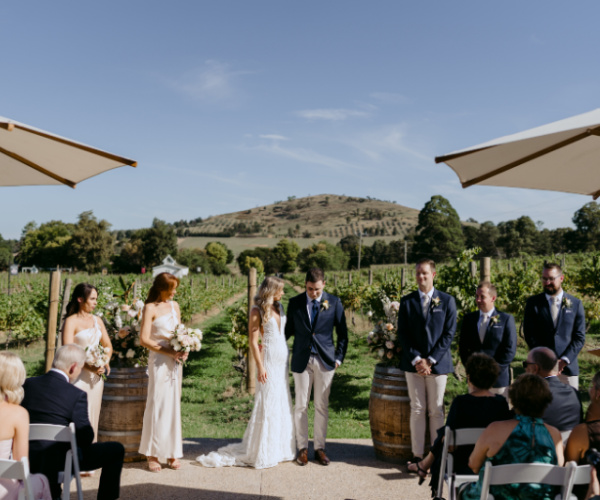 Ceremony setup at Fergusson Winery Yarra Valley