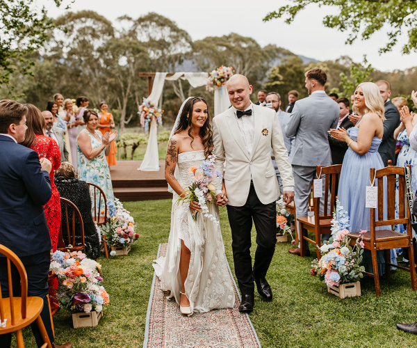 Ceremony setup at Bulong Winery Yarra Valley