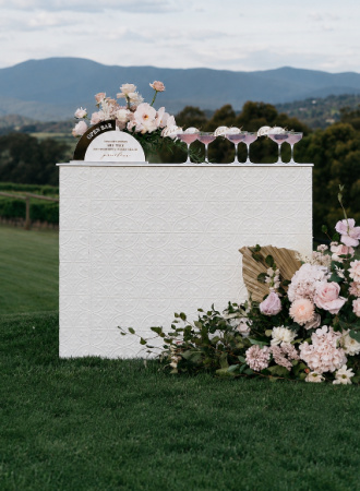 Martini Bar setup for a wedding cocktail hour