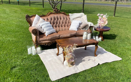 Wedding lounge area styling